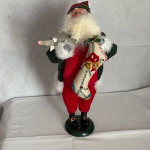 Vintage 2009 Byers Choice Santa with Stocking.